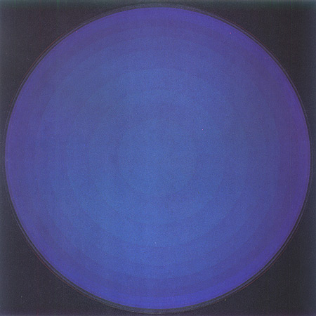 Lothar Quinte - Blauer Kreis auf Schwarz - 1972